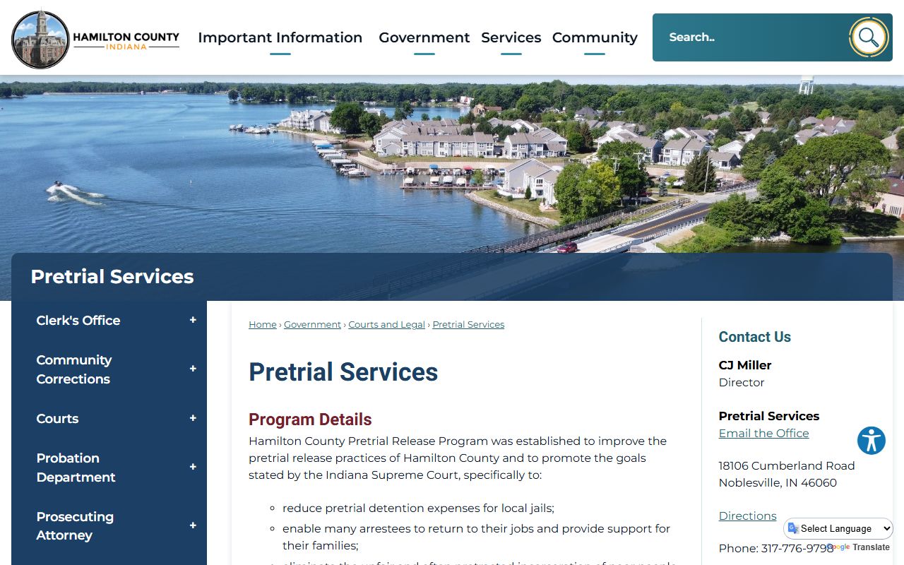 Hamilton County criminal court records Pretrial Services page