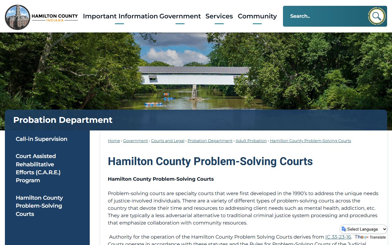Hamilton County Circuit and Superior Courts problem solving courts