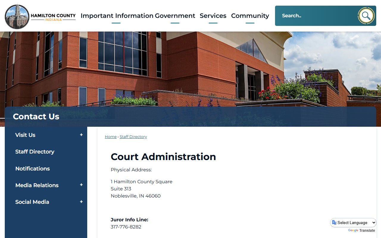 Hamilton County court records Court Administration directory