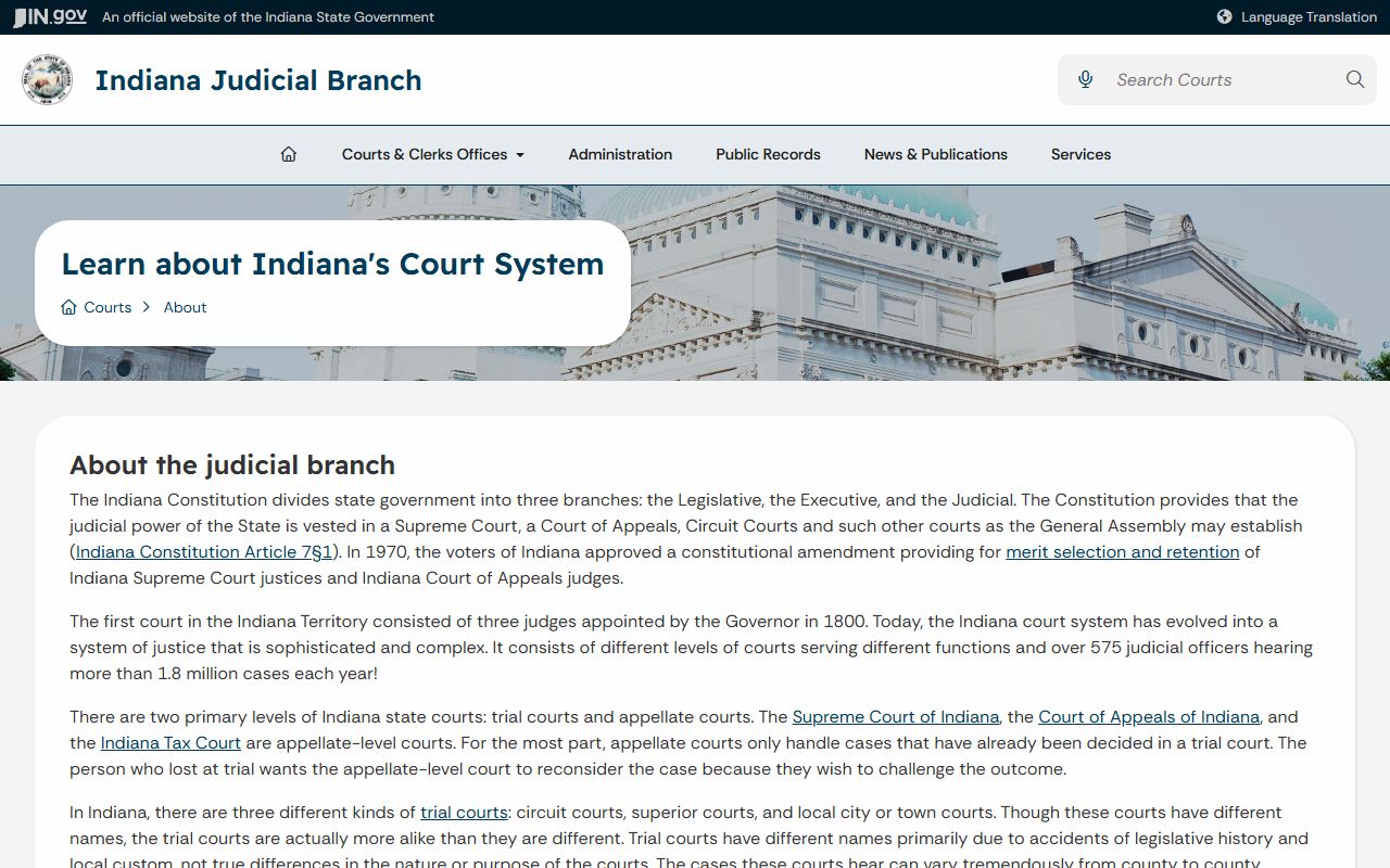 Hamilton County court records Indiana court hierarchy