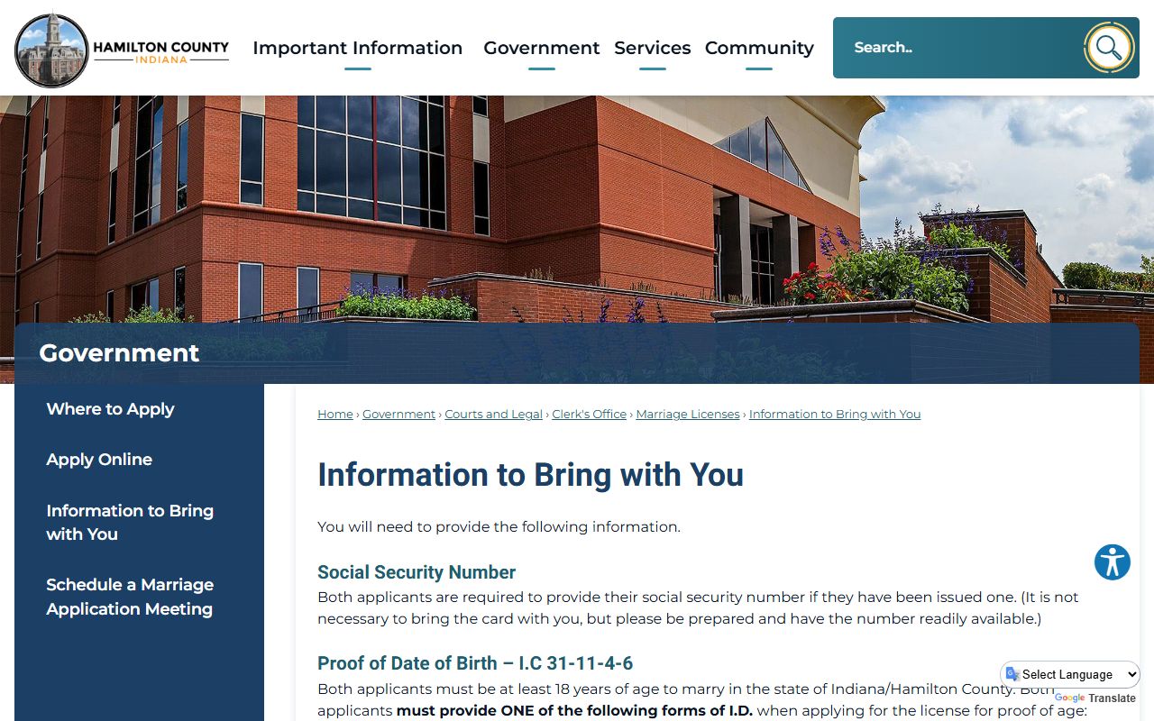 Hamilton County marriage records information to bring